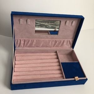 Embellished jewelry box w/ mirror